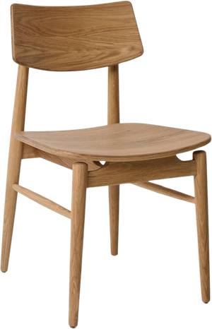 VEDERSØ Spisebordsstol uden armlæn (BLACK W/OAK HOOKS ONESIZE) (Furniture by Sinnerup)