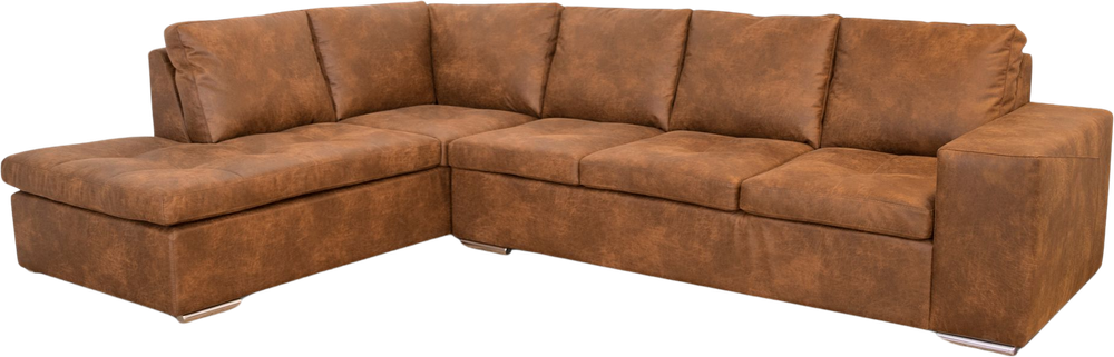 Tilbud på San Diego Open End Sofa, Cognac 70% Læder (Venstrevendt) 85 Cm 310 Cm fra My Home Møbler til 11.499 kr.