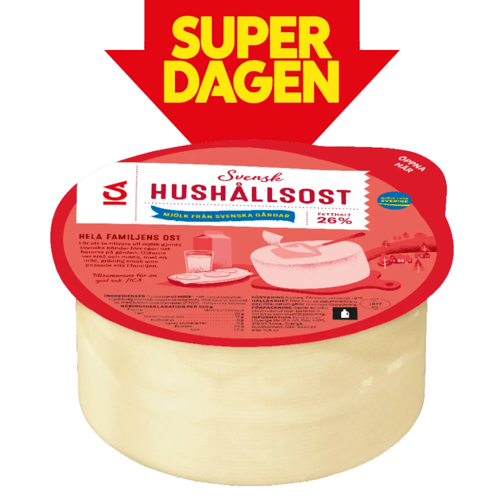 Erbjudanden på Hushållsost (ICA) från ICA Supermarket för 69 kr