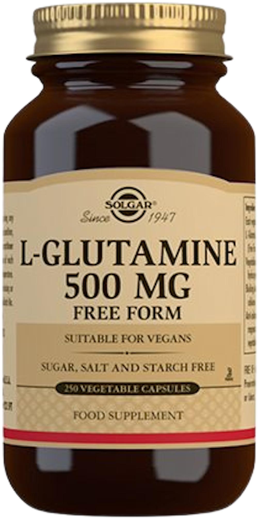 Tilbud på L-Glutamin 500mg vegicaps (Solgar) fra Helsam til 131 kr.