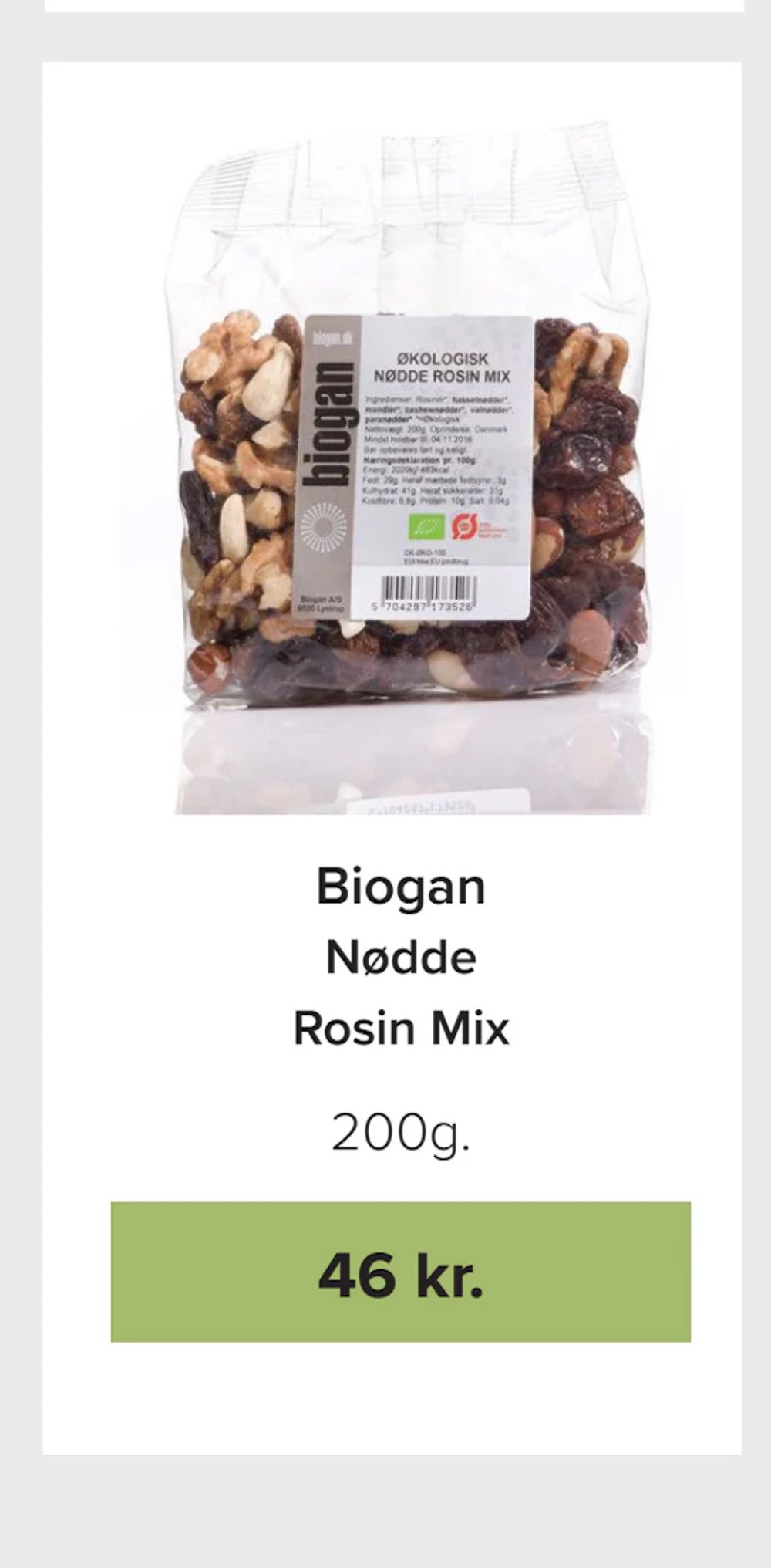 Tilbud på Nødde Rosin Mix fra Helsemin til 46 kr.