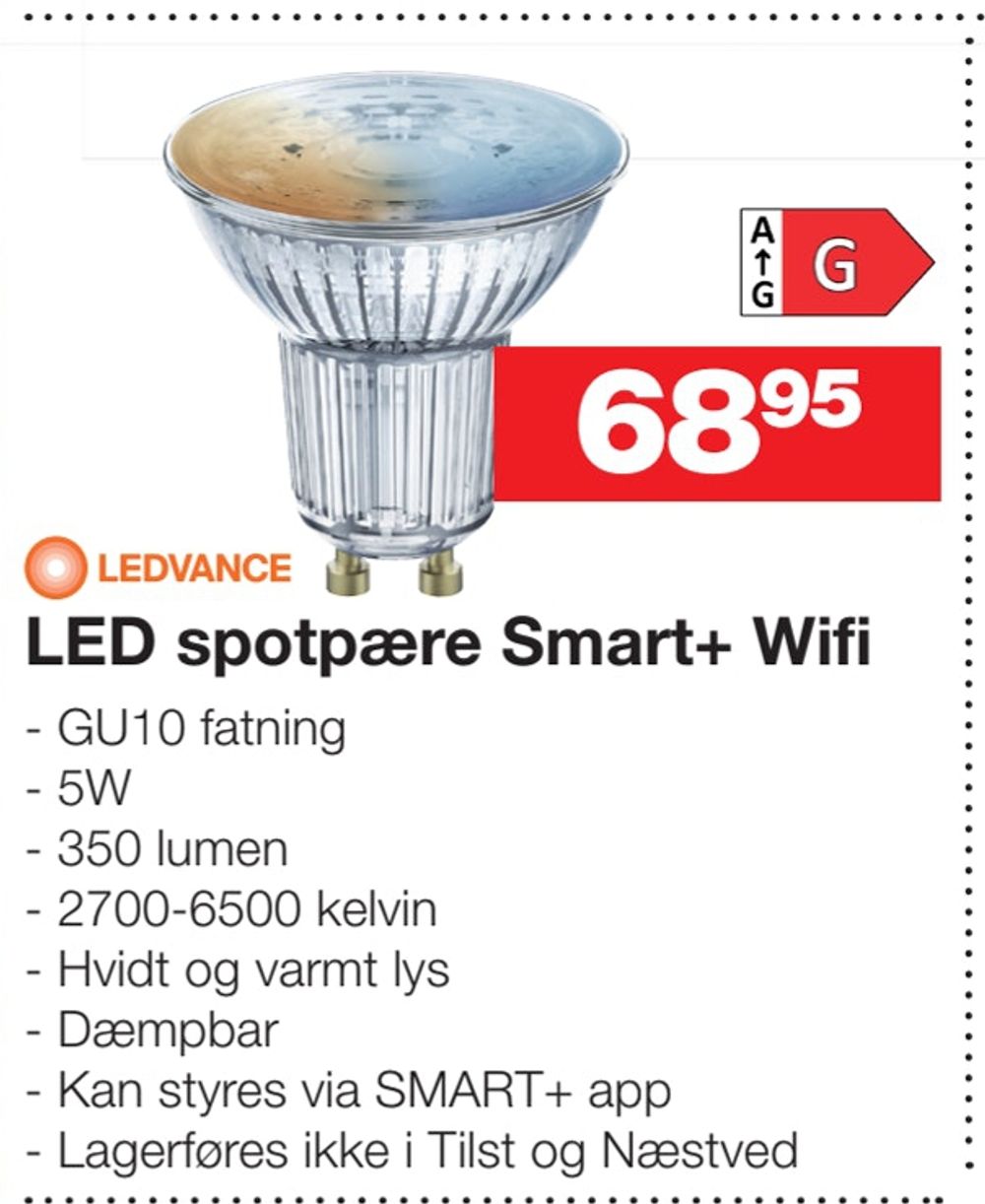 LEDVANCE SMART+ GU10 5W 2700-6500 Kelvin 350 Lumen