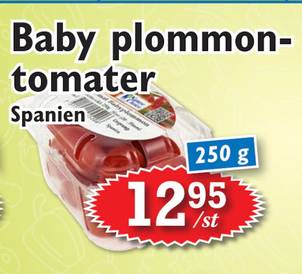 Erbjudanden på Baby plommontomater från T-jarlen för 12,95 kr