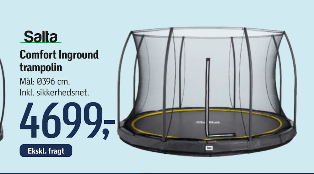 Tilbud på Comfort Inground trampolin fra føtex til 4.699 kr.