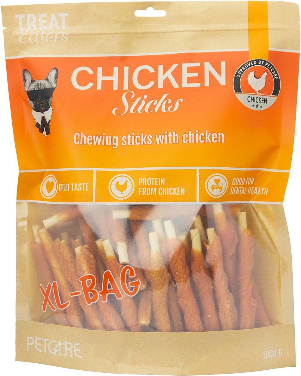 Tilbud på Treateaters Chicken sticks 1kg (No-hide) fra ComputerSalg til 118 kr.