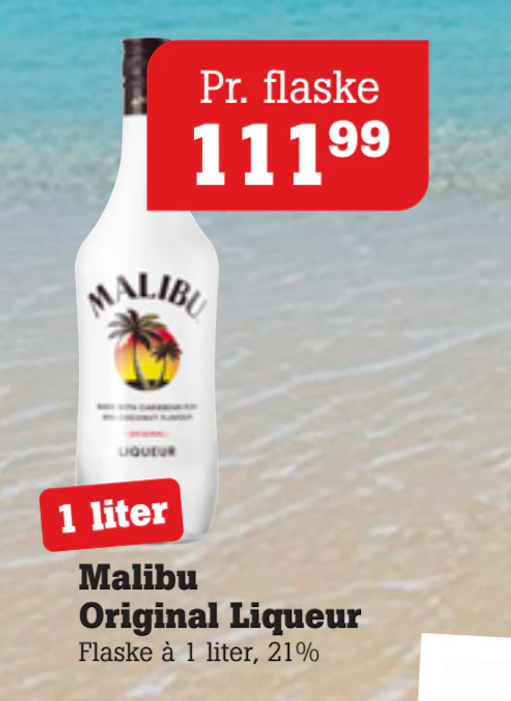 Tilbud på Malibu Original Liqueur fra Poetzsch Padborg til 111,99 kr.