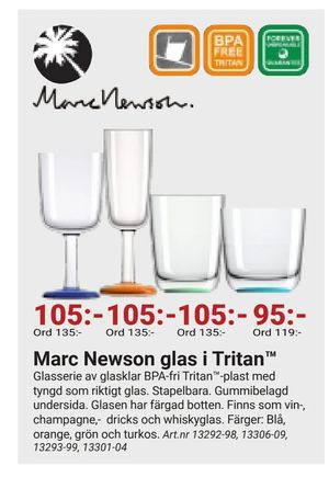 Marc Newson glas i Tritan™