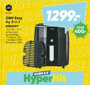 OBH Easy fry 3-I-1 steam+