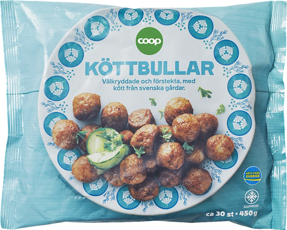 Erbjudanden på Frysta köttbullar (Coop) från Coop X:-TRA för 33,90 kr