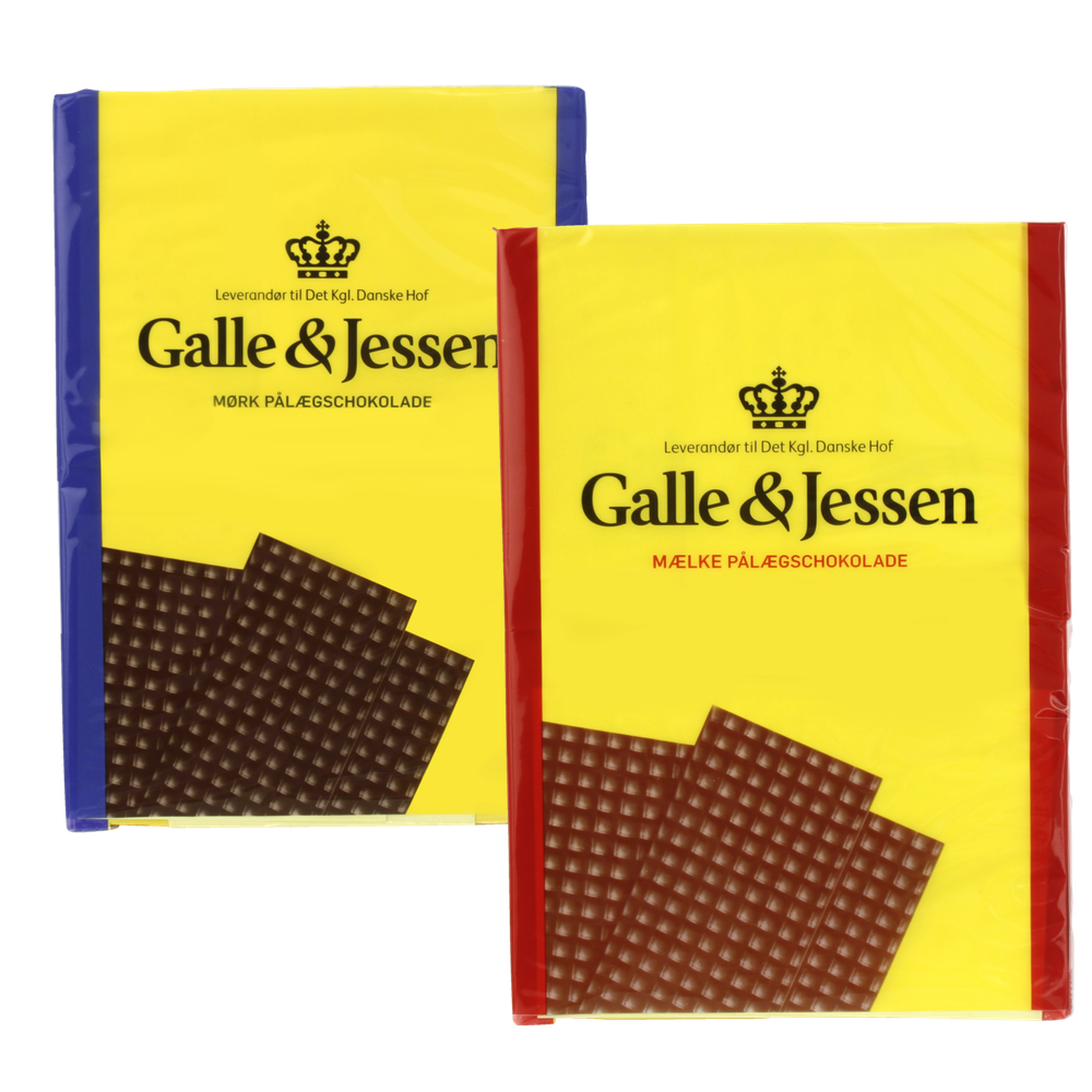 Tilbud på Galle & Jessen Pålægschokolade 2-pk. fra Calle til 28 kr.