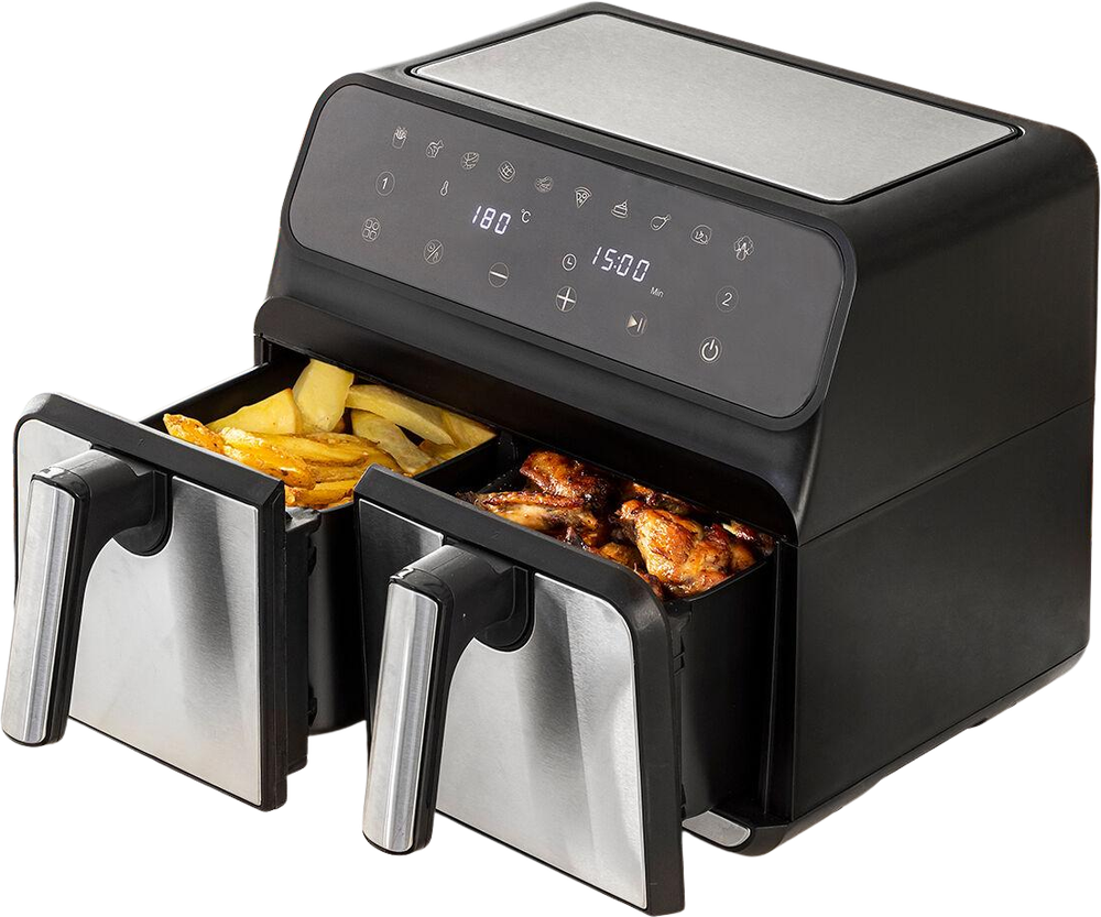 Tilbud på Airfryer Fryinn Double 8000 Sort 3400 W 8 L Rustfrit stål fra Boligcenter.dk til 804 kr.