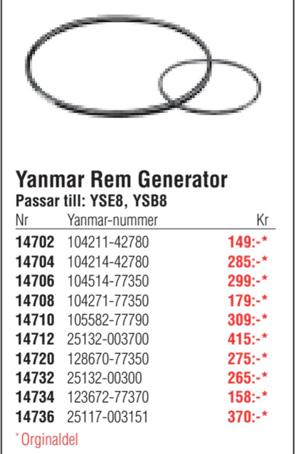 Erbjudanden på Yanmar Rem Generator från Erlandsons Brygga för 149 kr