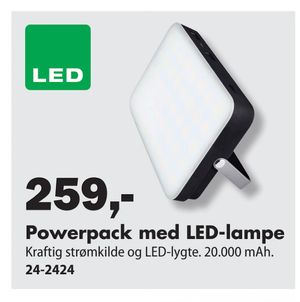 Powerpack med LED-lampe