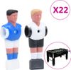 vidaXL spillerfigurer til bordfodbold til 15,9 mm stang 22 stk.