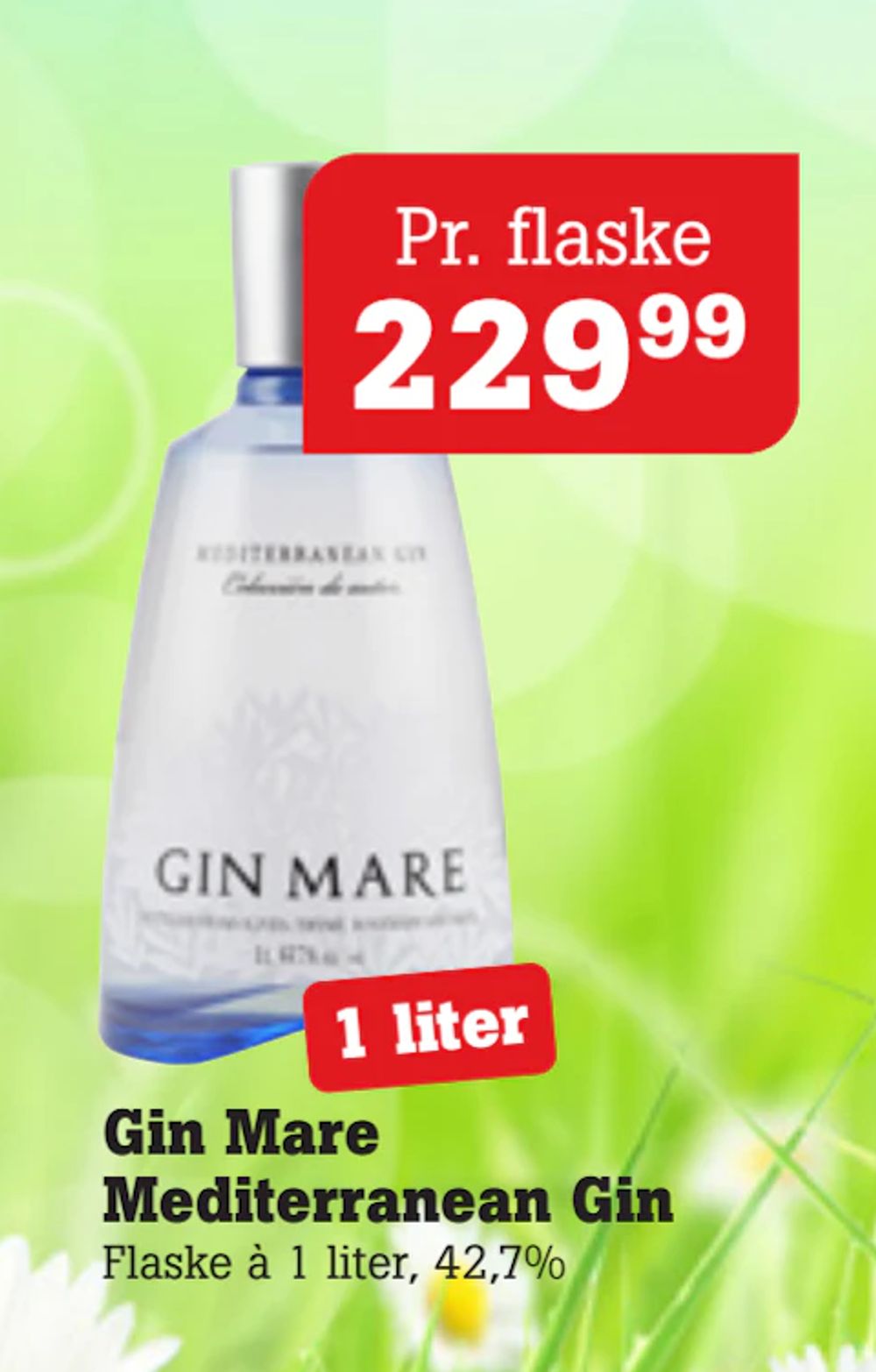 Tilbud på Gin Mare Mediterranean Gin fra Poetzsch Padborg til 229,99 kr.