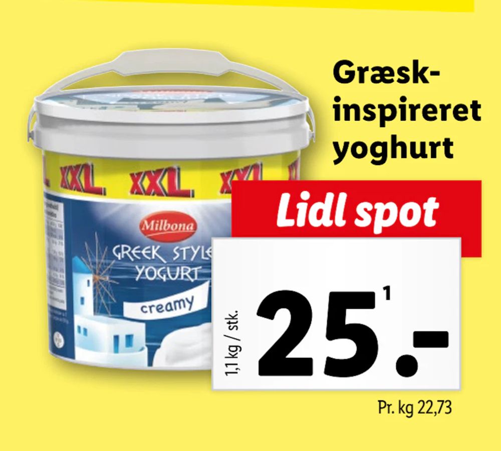 Tilbud på Græskinspireret yoghurt fra Lidl til 25 kr.