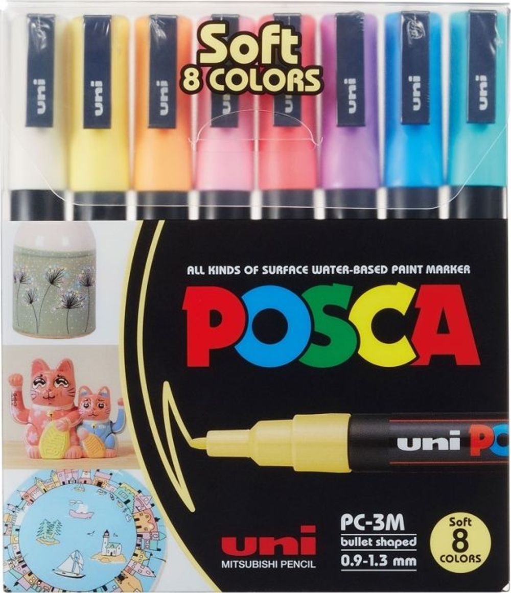 Tilbud på Marker Uni Posca PC-3M Soft Colors fra ComputerSalg til 216 kr.