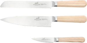Lion Sabatier International Altya knivsæt 3 dele rustfrit stål/træ