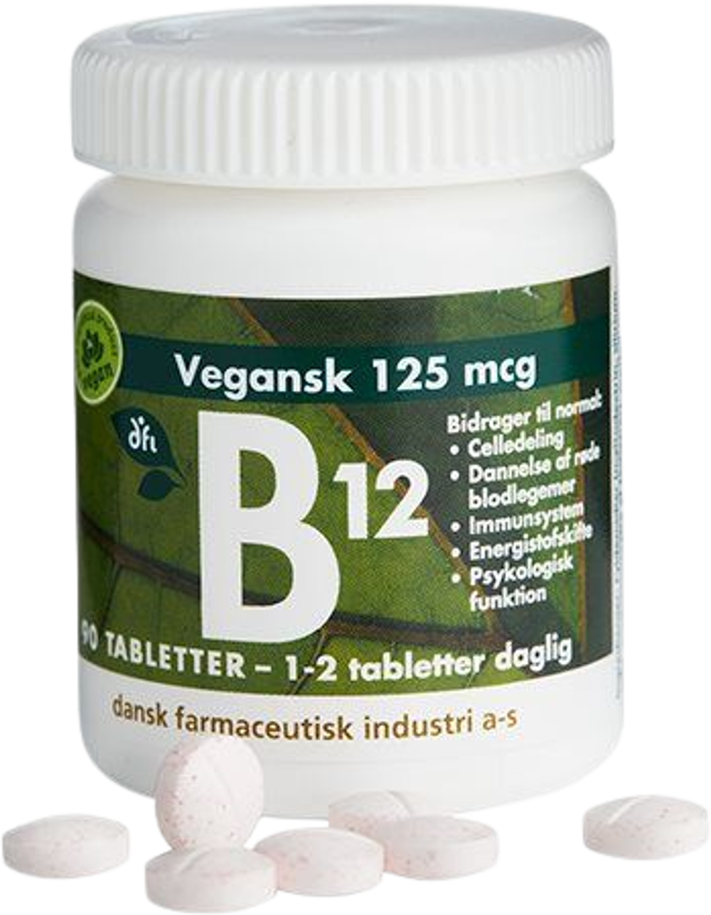 Tilbud på B12 125 mcg (Grønne dfi vitaminer) fra Helsam til 111 kr.