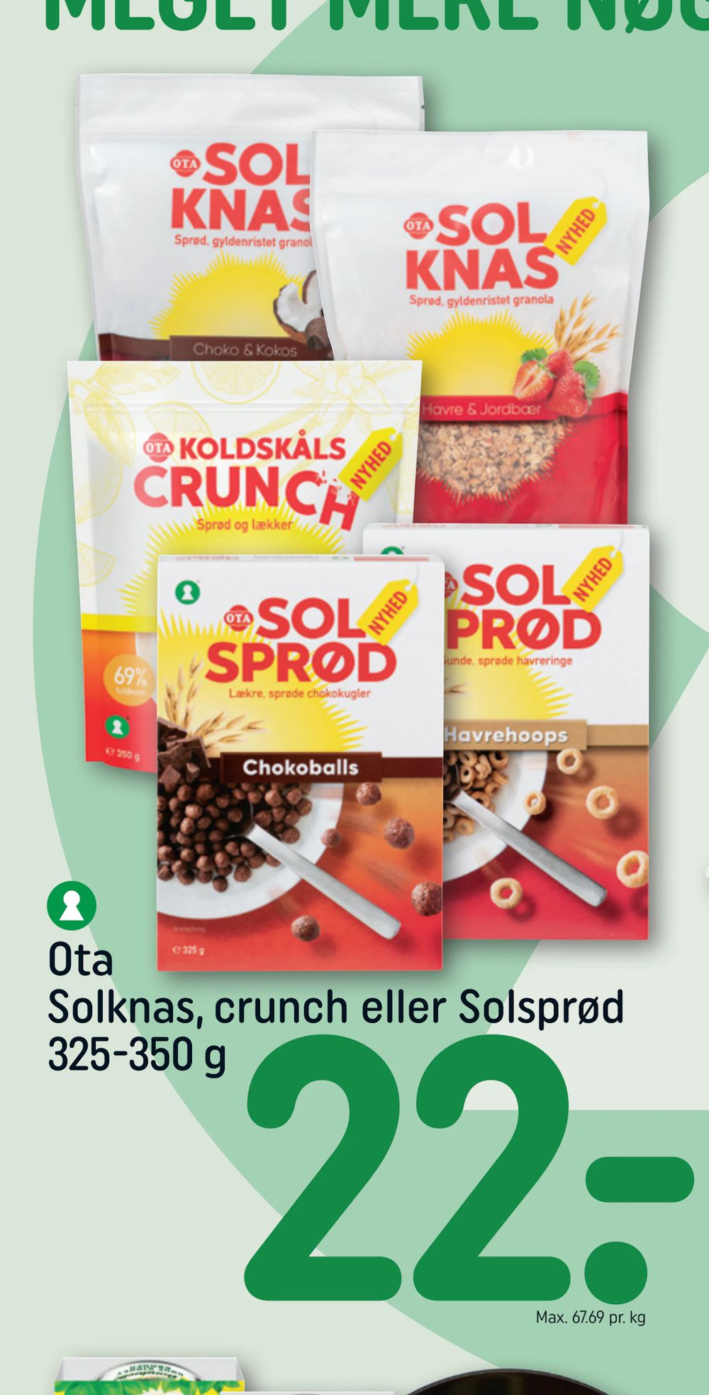 Tilbud på Ota Solknas, crunch eller Solsprød 325-350 g fra REMA 1000 til 22 kr.