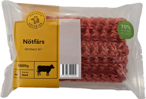 Nötfärs Färsk 20% 1kg (Hacksta Köttdisk)