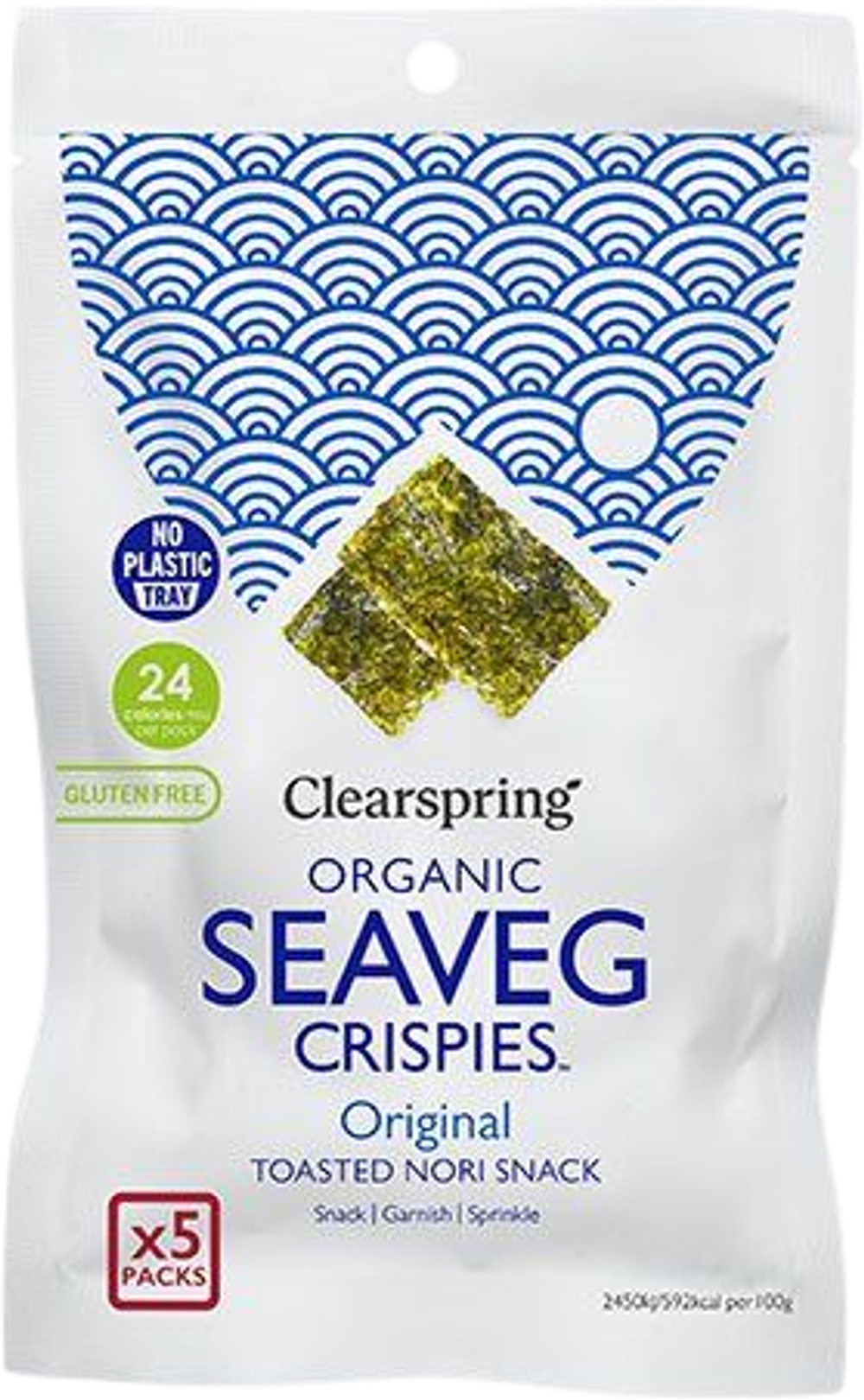 Tilbud på Tang chips (Seaveg Crispies) Øko (Clearspring) fra Helsam til 46,95 kr.