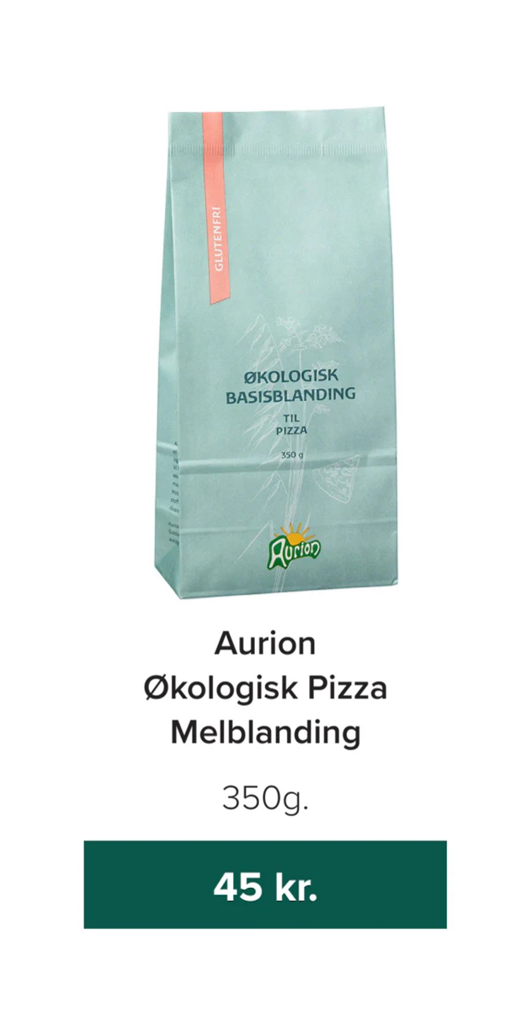 Tilbud på Aurion Økologisk Pizza Melblanding fra Helsemin til 45 kr.