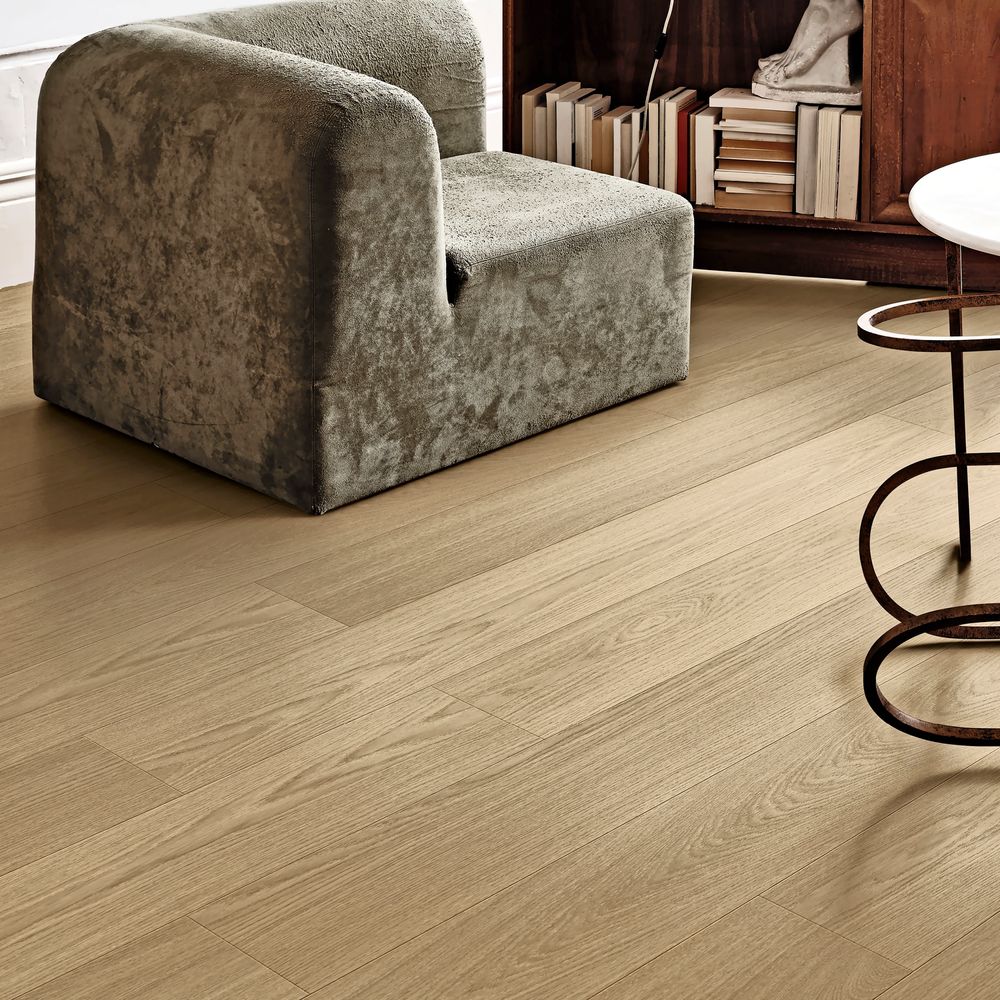 Tilbud på Pergo Lillehammer Select beige oak laminatgulv fra XL-BYG til 289 kr.