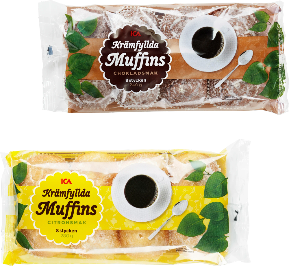 Erbjudanden på Krämfyllda muffins (ICA) från ICA Supermarket för 20 kr