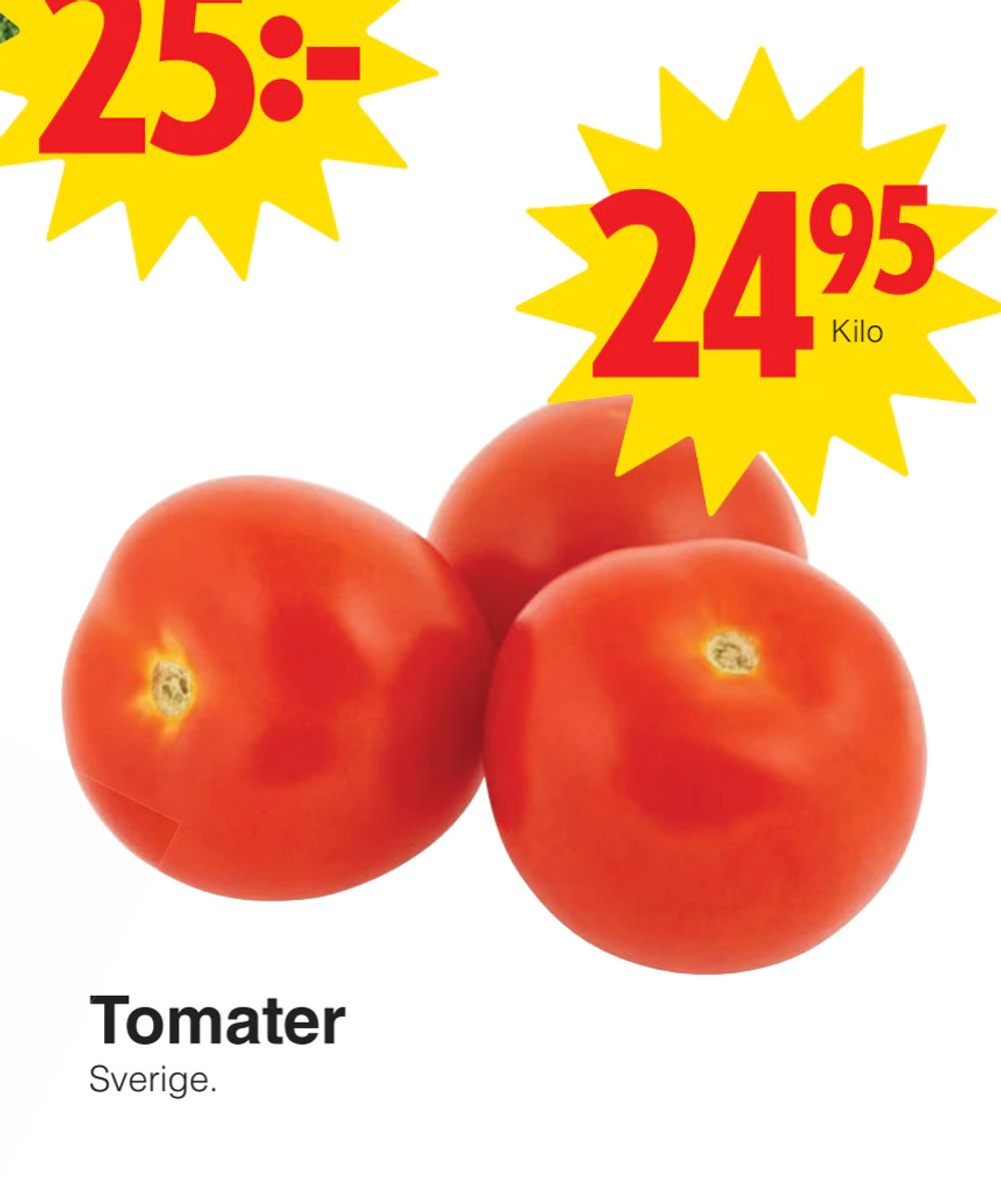 Erbjudanden på Tomater från Matöppet för 24,95 kr