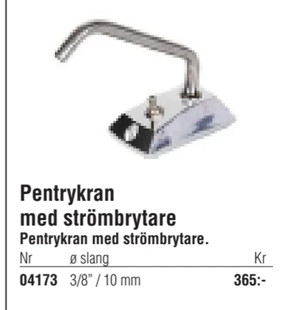 Erbjudanden på Pentrykran med strömbrytare från Erlandsons Brygga för 365 kr