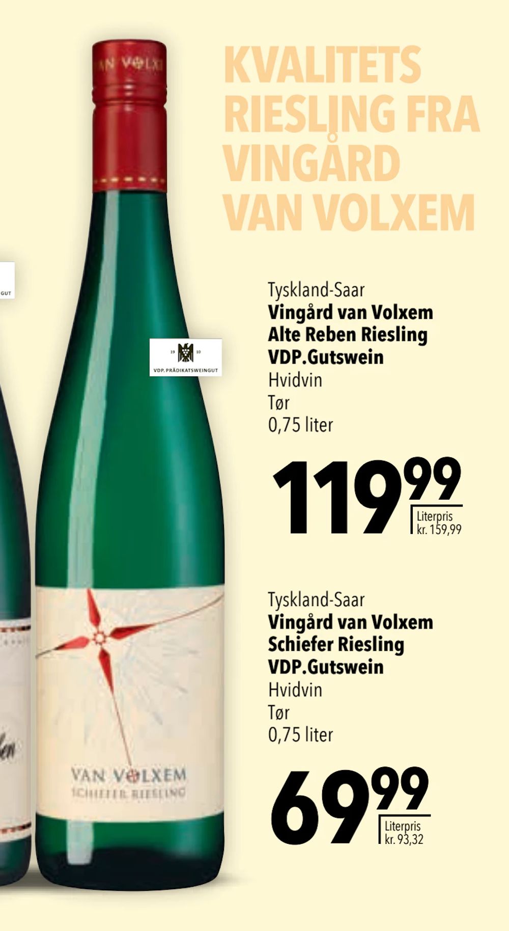 Tilbud på Vingård van Volxem Schiefer Riesling VDP.Gutswein fra CITTI til 69,99 kr.