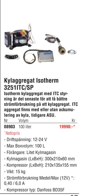Kylaggregat Isotherm 3251ITC/SP