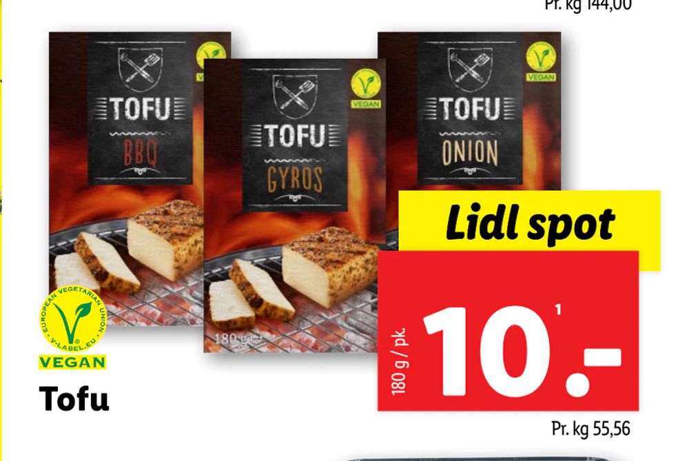 Tilbud på Tofu fra Lidl til 10 kr.