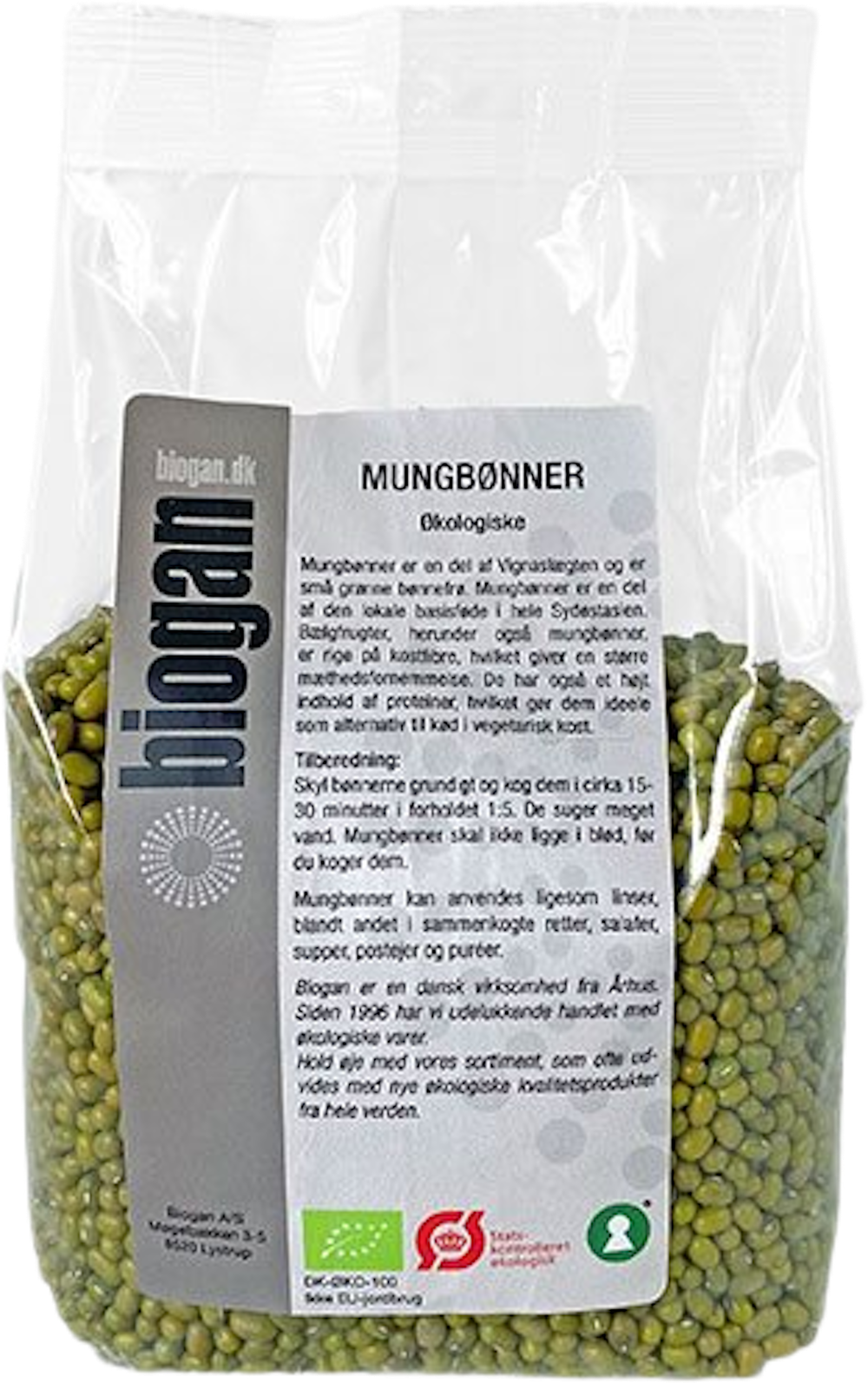 Tilbud på Mung bønner Øko (Biogan) fra Helsam til 50,95 kr.