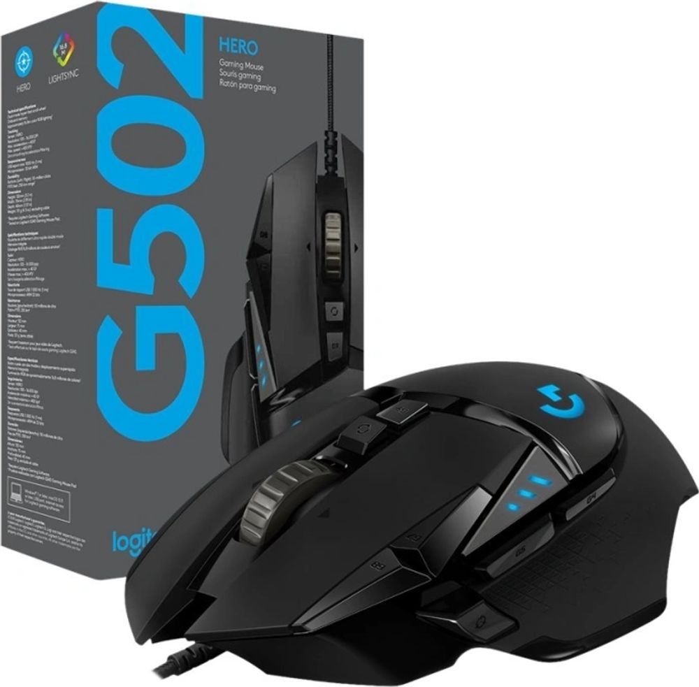 Tilbud på Logitech® | Gaming Mouse G502 Hero - 11 knapper - Kablet - USB - Sort fra ComputerSalg til 379 kr.