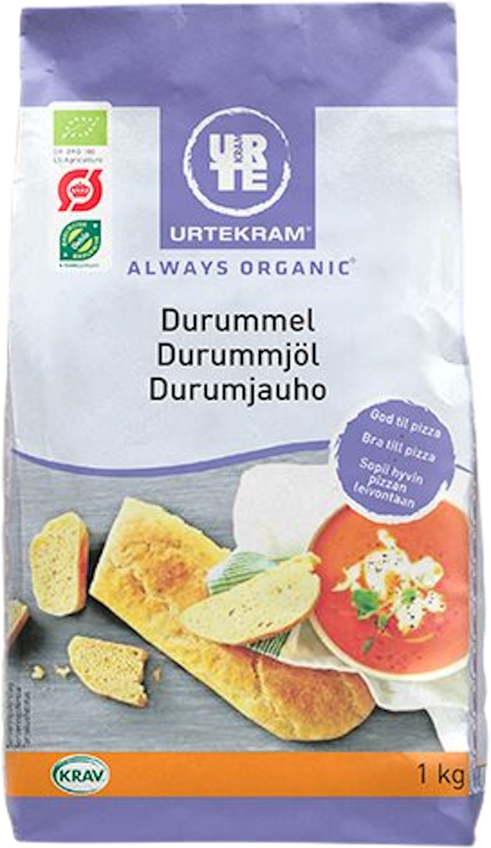 Tilbud på Durum hvedemel Øko (Urtekram) fra Helsam til 35,95 kr.