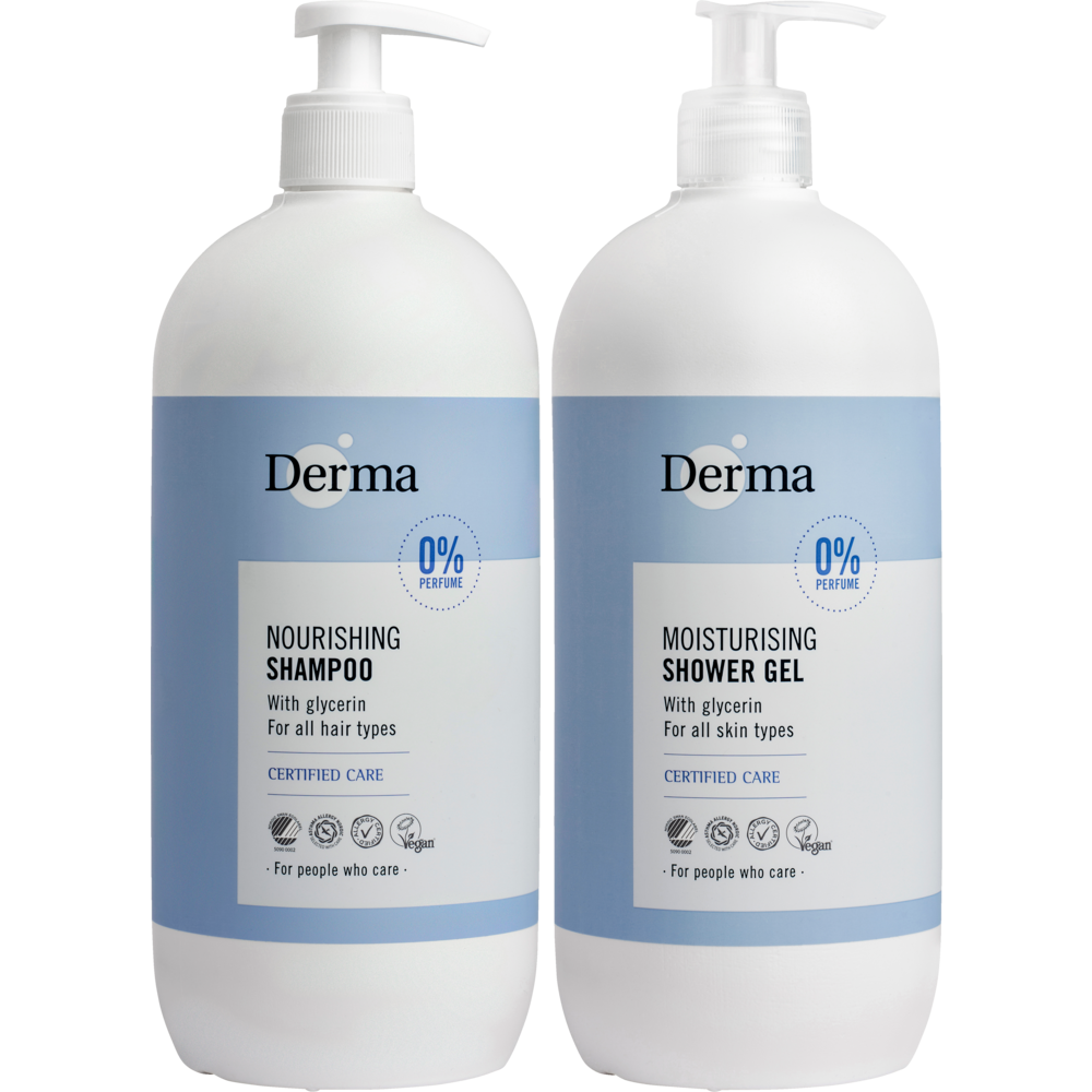 Tilbud på Derma Family Shower Gel 1000 ml fra Calle til 40 kr.