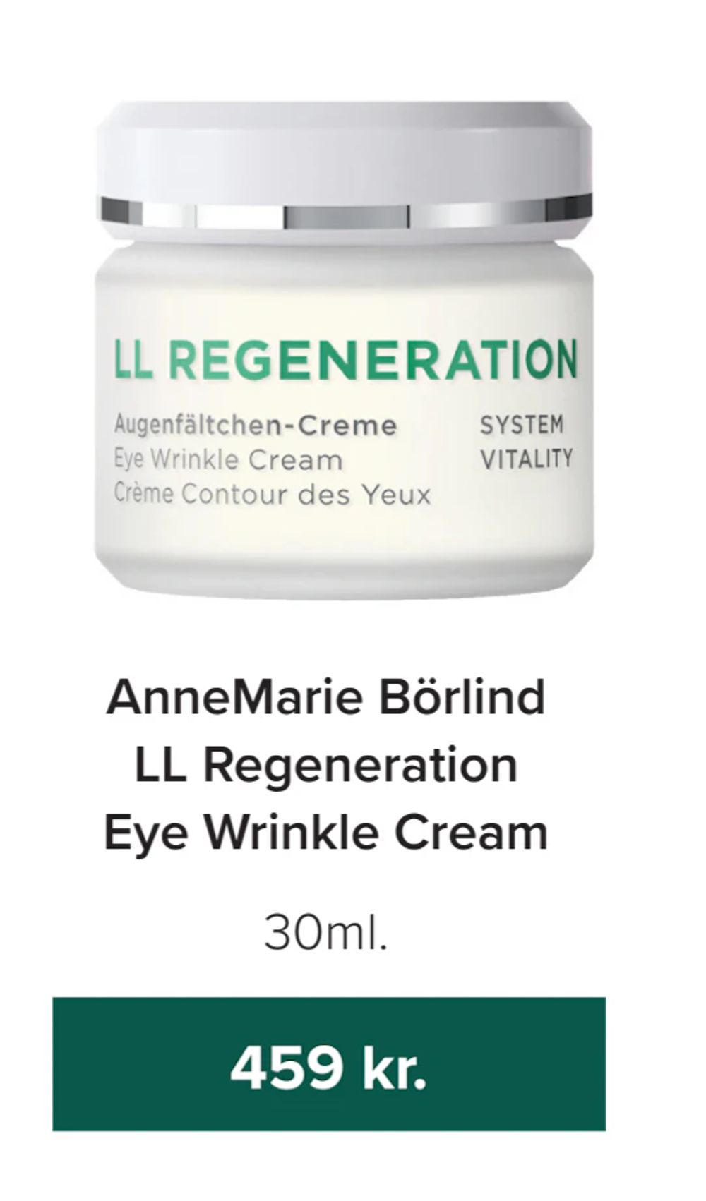 Tilbud på AnneMarie Börlind LL Regeneration Eye Wrinkle Cream fra Helsemin til 459 kr.