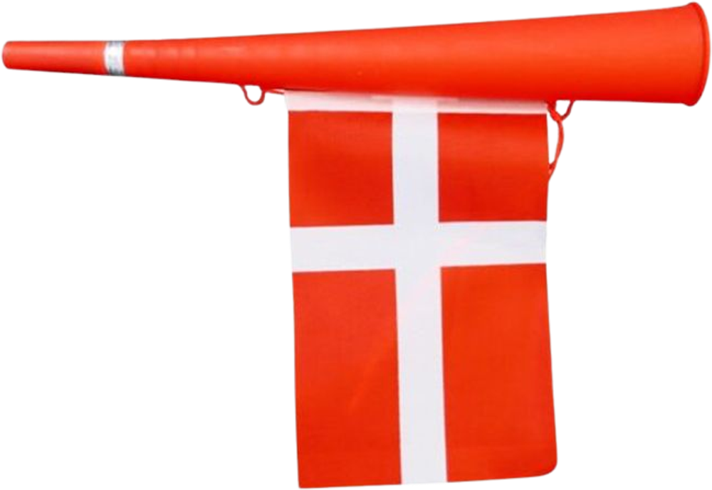 Tilbud på Roligan horn med flag EM fra Kop & Kande til 14,95 kr.