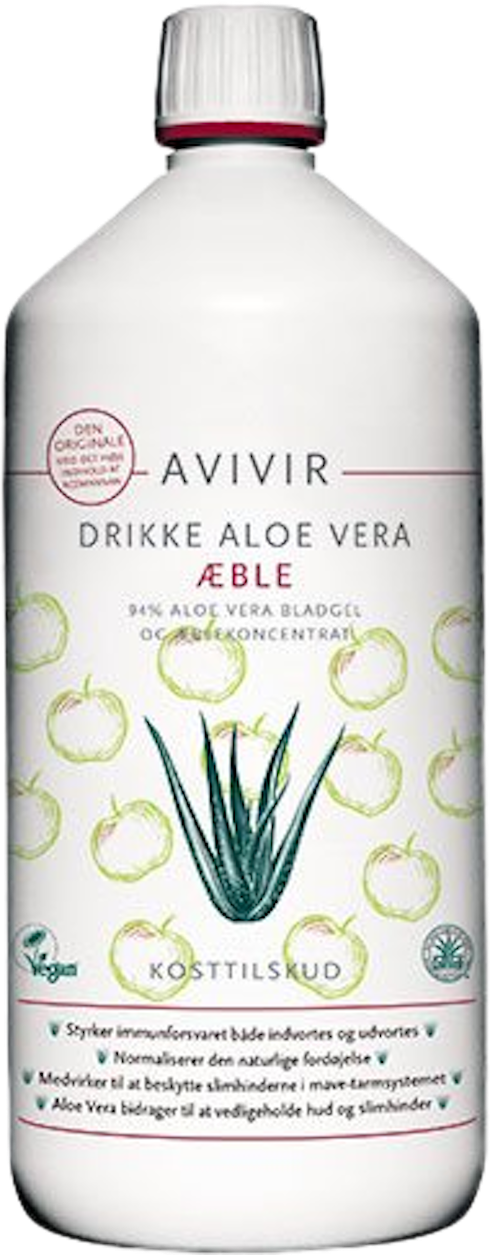 Tilbud på AVIVIR Aloe Vera Drikke Æble (Avivir) fra Helsam til 219,95 kr.