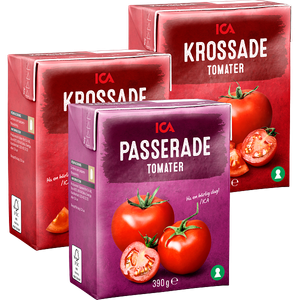 Krossade, passerade tomater