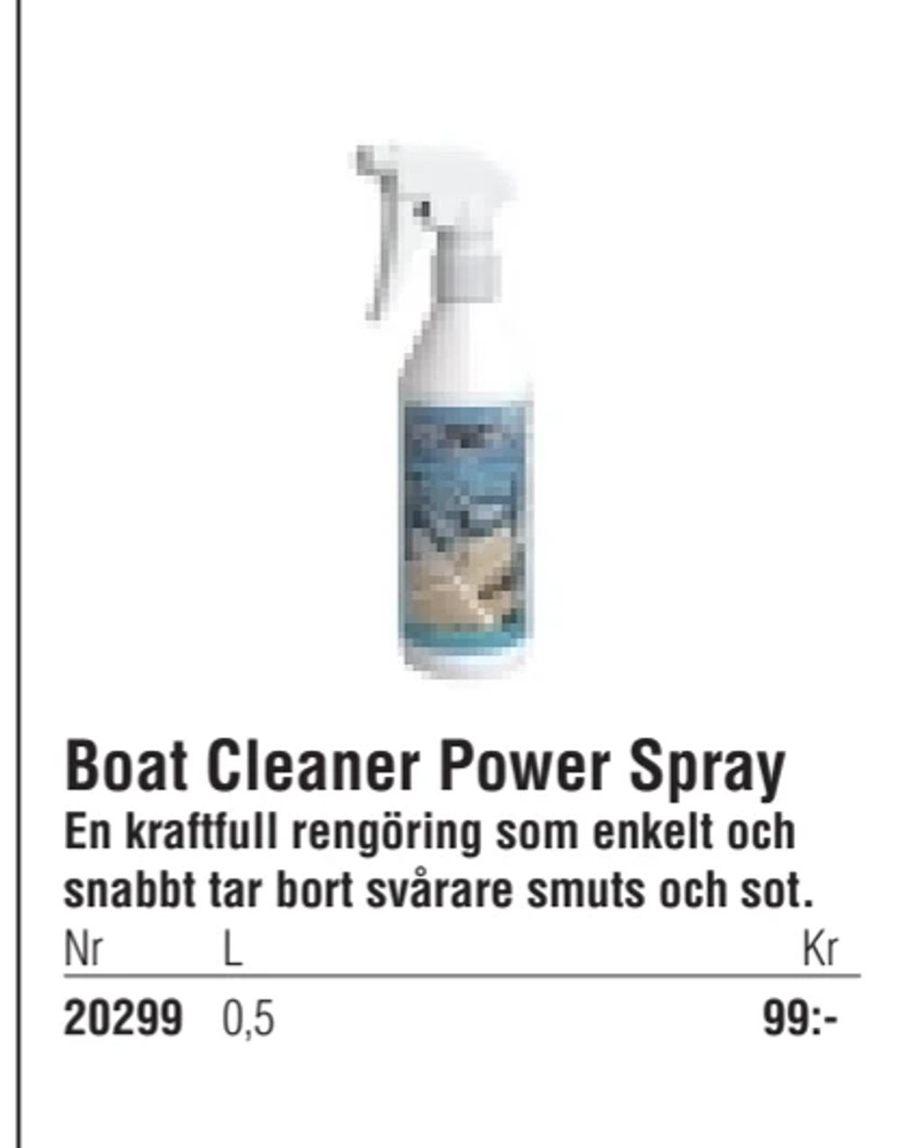 Erbjudanden på Boat Cleaner Power Spray från Erlandsons Brygga för 99 kr