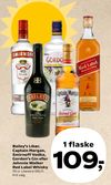 Bailey's Likør, Captain Morgan, Smirnoff Vodka, Gordon's Gin eller Johnnie Walker Red Label Whisky