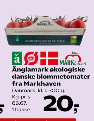 Änglamark økologiske danske blommetomater fra Markhaven