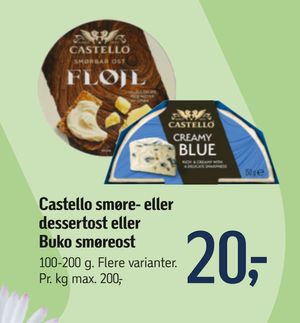 Castello smøre- eller dessertost eller Buko smøreost