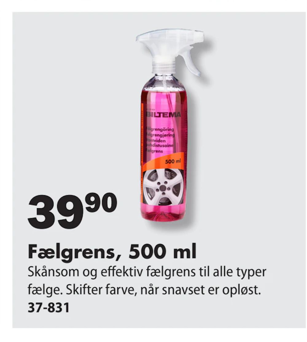 Tilbud på Fælgrens, 500 ml fra Biltema til 39,90 kr.
