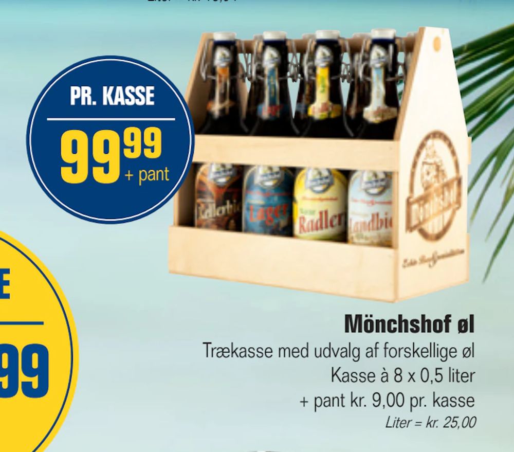 Tilbud på Mönchshof øl fra Otto Duborg til 99,99 kr.