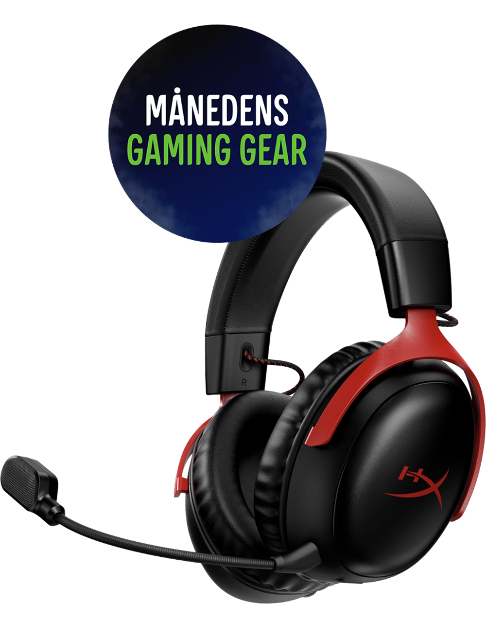 Tilbud på HyperX Cloud III Trådløse gaming høretelefoner (sort/rød) fra Elgiganten til 689 kr.