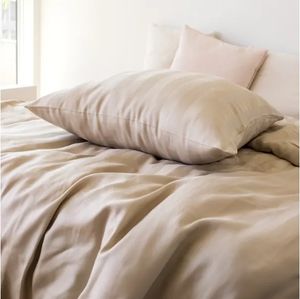 OlsenHome - Bambus satin sengesæt beige - 140x200 cm